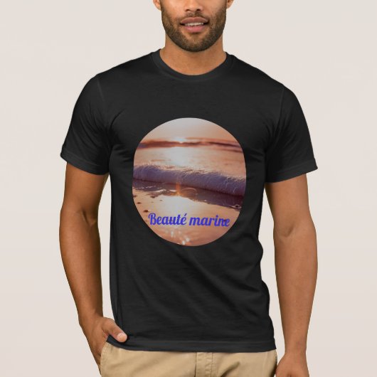 Coucher de soleil beauté marine tシャツ (正面)