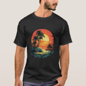 Coucher de Soleil et Vagues Tシャツ (正面)