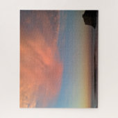 Coucher de soleil sur la plage de Biarritz ジグソーパズル (縦)