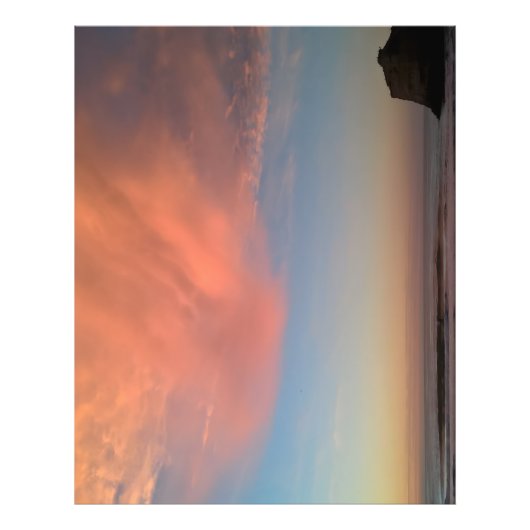 Coucher de soleil sur la plage de Biarritz フォトプリント (正面)