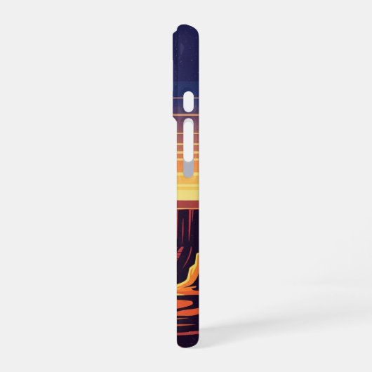 Couches de Canyon Rétro iPhone 16ケース (左側面)