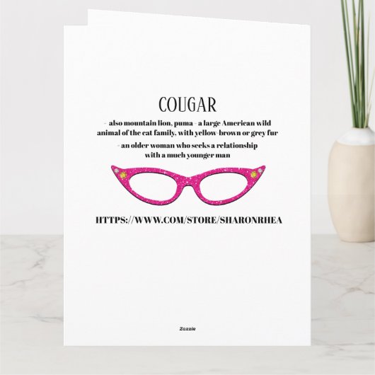 COUGAR -誕生日- SEE BACK Folded Greeting Card カード (裏面)