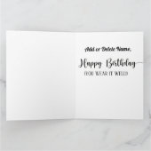 COUGAR -誕生日- SEE BACK Folded Greeting Card カード (内部)