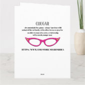 COUGAR -誕生日- SEE BACK Folded Greeting Card カード (裏面)