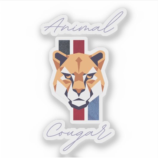 cougar head sticker シール (正面)