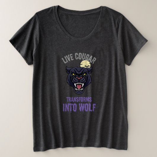 cougar live プラスサイズTシャツ (デザイン正面)