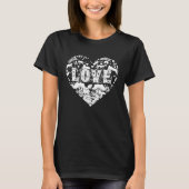 Cougar Love Heart Pattern Cougars Cute COUGAR Tシャツ (正面)