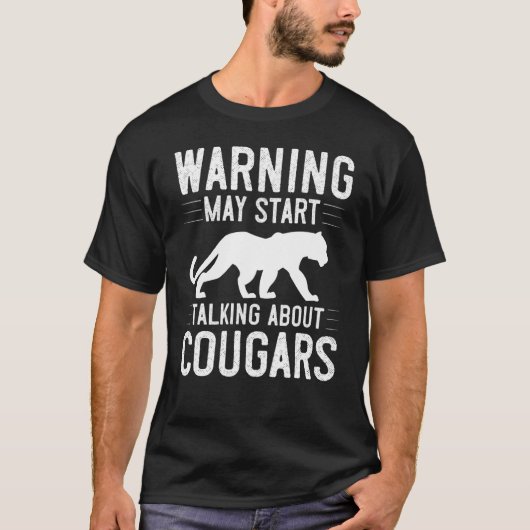 Cougar Mountain Lion Animal Cat Head  Cute Wildcat Tシャツ (正面)
