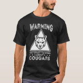 Cougar Mountain Lion Animal Cat Head  Cute Wildcat Tシャツ (正面)