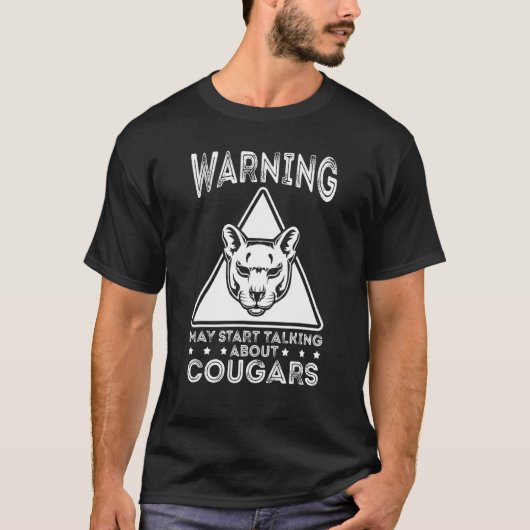 Cougar Mountain Lion Animal Cat Head  Cute Wildcat Tシャツ (正面)