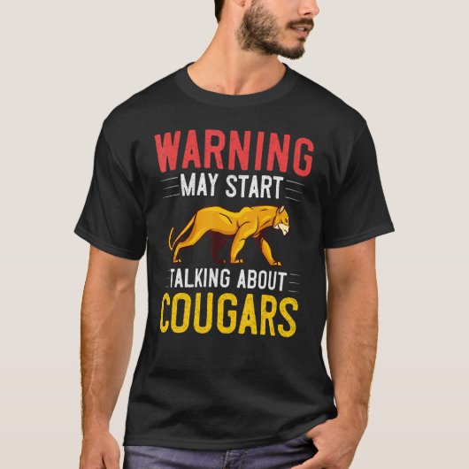 Cougar Mountain Lion Animal Cat Head  Cute Wildcat Tシャツ (正面)