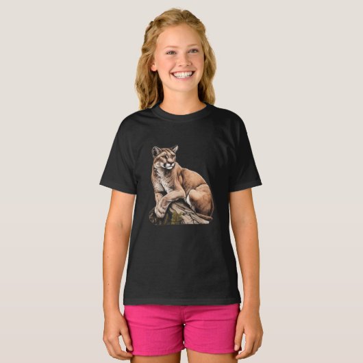 Cougar Mountain Lion Lover Tシャツ (正面フル)