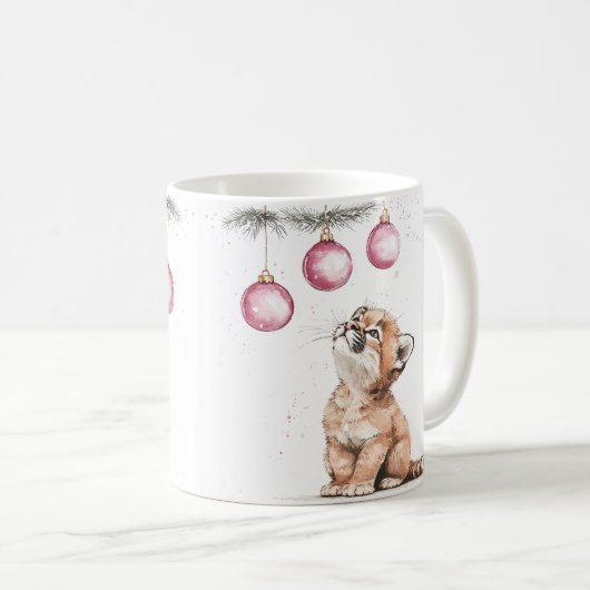 Cougar mugs 11oz matte ceramic mug コーヒーマグカップ (正面右)