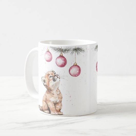 Cougar mugs 11oz matte ceramic mug コーヒーマグカップ (正面左)