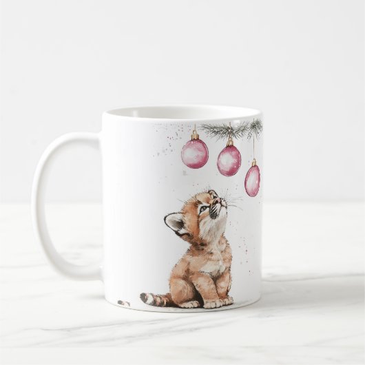 Cougar mugs 11oz matte ceramic mug コーヒーマグカップ (左)