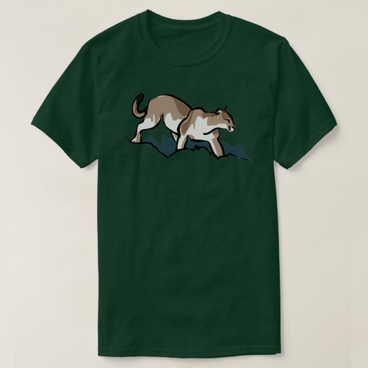 Cougar Puma Mountain Lion Panther  Tシャツ (デザイン正面)