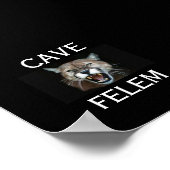 CougarbWare Of The Cat – ラテン語…-カスタマイズ ポスター (角)