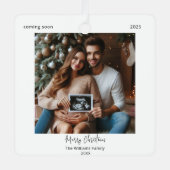 Couleミニマルのベビーモダン写真 メタルオーナメント (正面)