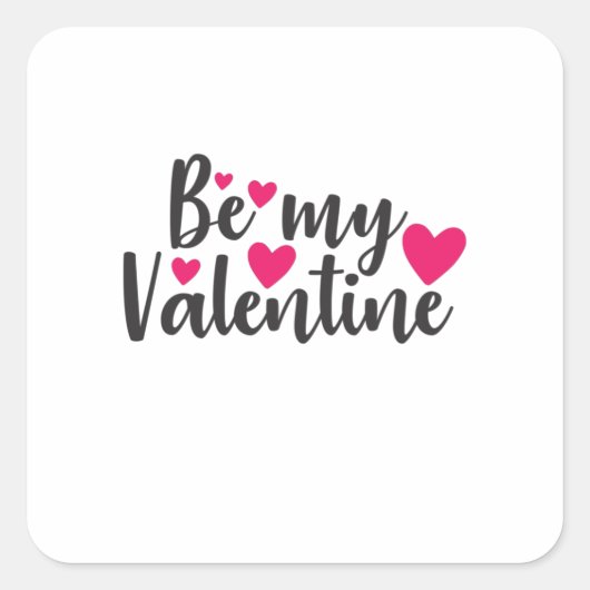 Coule Art Be My Valentine スクエアシール (正面)