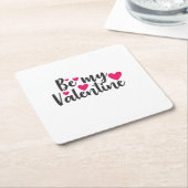 Coule Art Be My Valentine スクエアペーパーコースター (アングル)