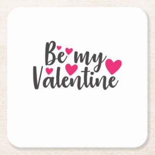 Coule Art Be My Valentine スクエアペーパーコースター