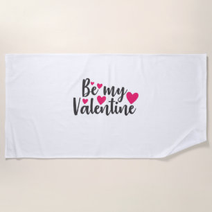 Coule Art Be My Valentine ビーチタオル