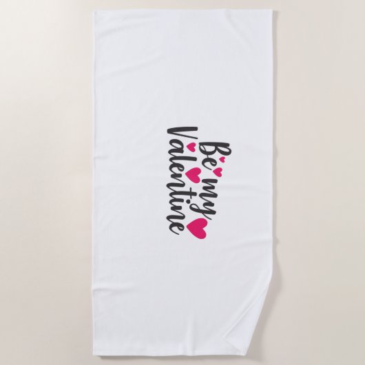 Coule Art Be My Valentine ビーチタオル (正面)