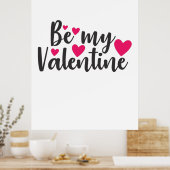 Coule Art Be My Valentine ポスター (キッチン)