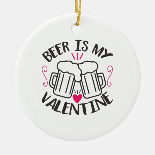 Coule Art Beer Is My Valentine セラミックオーナメント (正面)