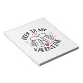 Coule Art Beer Is My Valentine ノートパッド (アングル)