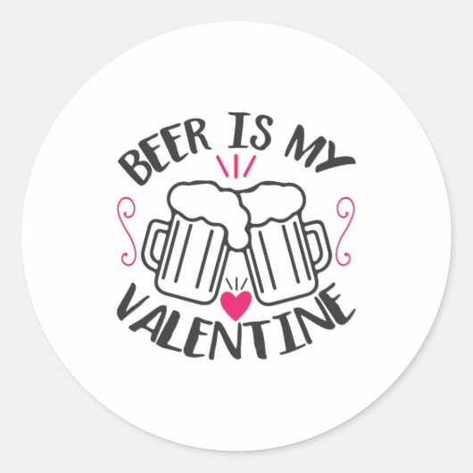 Coule Art Beer Is My Valentine ラウンドシール (正面)