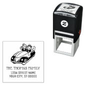 Coule in Vintage Car Name差出人住所 セルフインキングスタンプ (インサイチュ)