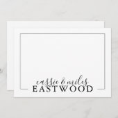 Coule Name Script Serifのノートカ結婚ード ノートカード (正面/裏面)