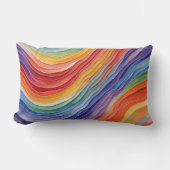 Couleurs de l'arc-en-ciel ランバークッション (正面)