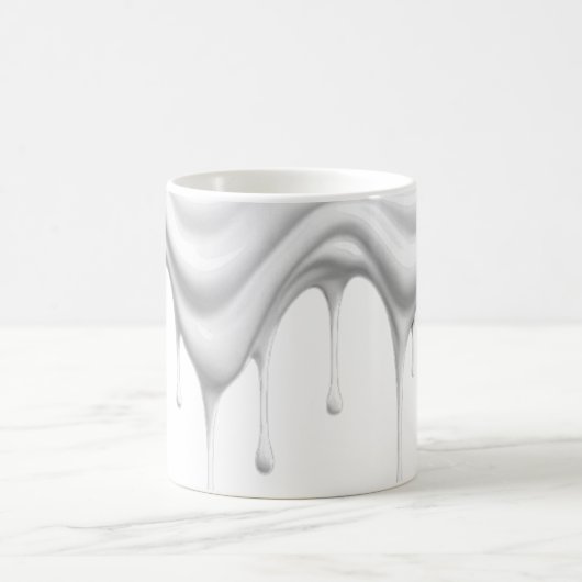 Coulure de peinture blanche. コーヒーマグカップ (中央)