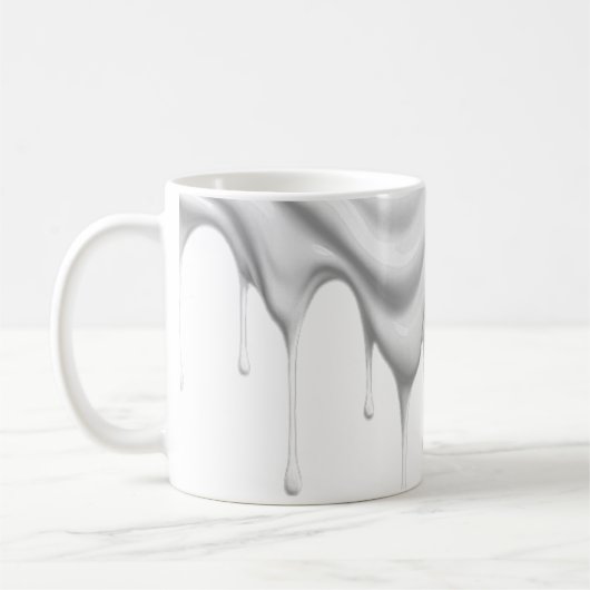 Coulure de peinture blanche. コーヒーマグカップ (左)