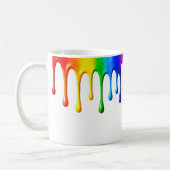 Coulures arc en ciel autour d'un mug. コーヒーマグカップ (左)