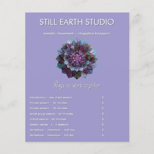 Council of Leaves | Mandala Art P&B チラシ (正面)