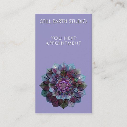 Council of Leaves | Mandala Art P&B 予約カード (正面)