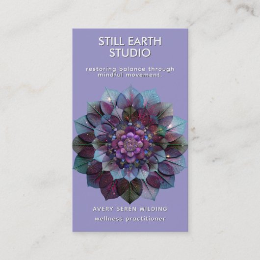 Council of Leaves | Mandala Art P&B 名刺 (正面)