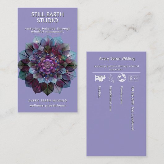 Council of Leaves | Mandala Art P&B 名刺 (正面/裏面)