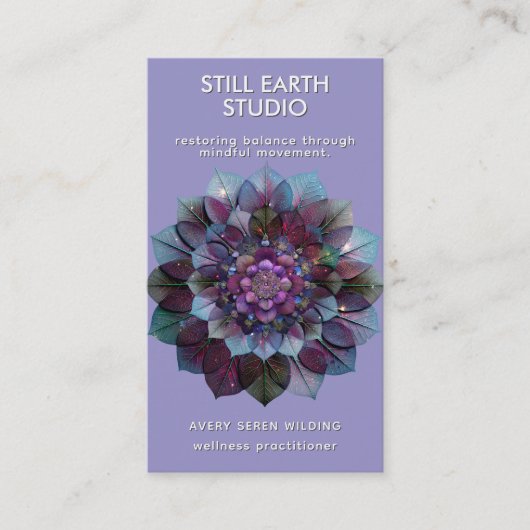 Council of Leaves | Mandala Art P&B 名刺 (正面)