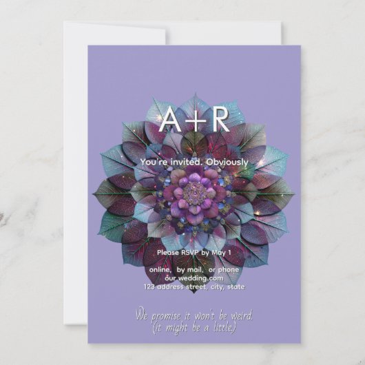 Council of Leaves | Mandala Art P&B 招待状 (裏面)