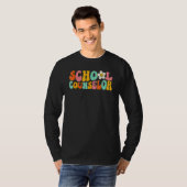 Counseling Office School Guidance Groovy Back To S Tシャツ (正面フル)