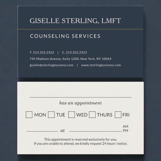 Counseling Services Office Appointment Reminder 予約カード