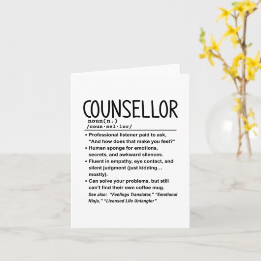 Counsellor カード (黄色い花)