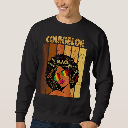 Counselor Afro African American Women Black Histor スウェットシャツ (正面)
