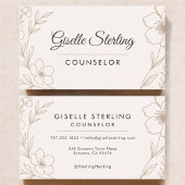 Counselor Botanical Flowers 名刺