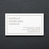 Counselor Luxury Minimalist Black White 名刺