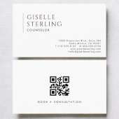 Counselor Modern Professional QR Code 名刺
